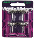 Magic Sliders Round Nail-On Furniture Glides - Silver
