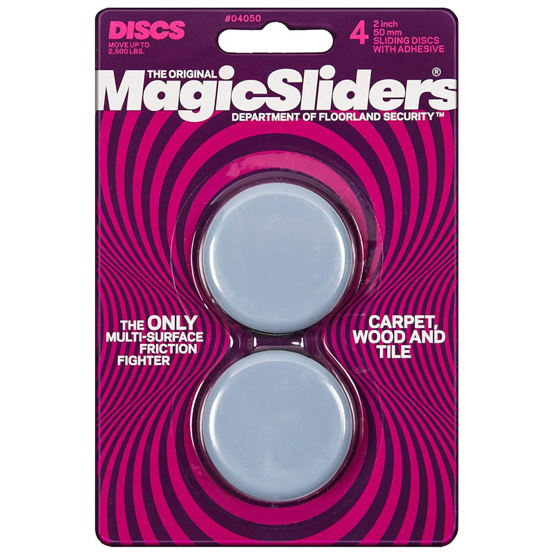 Magic Sliders 2" Round Sliding Discs - Silver
