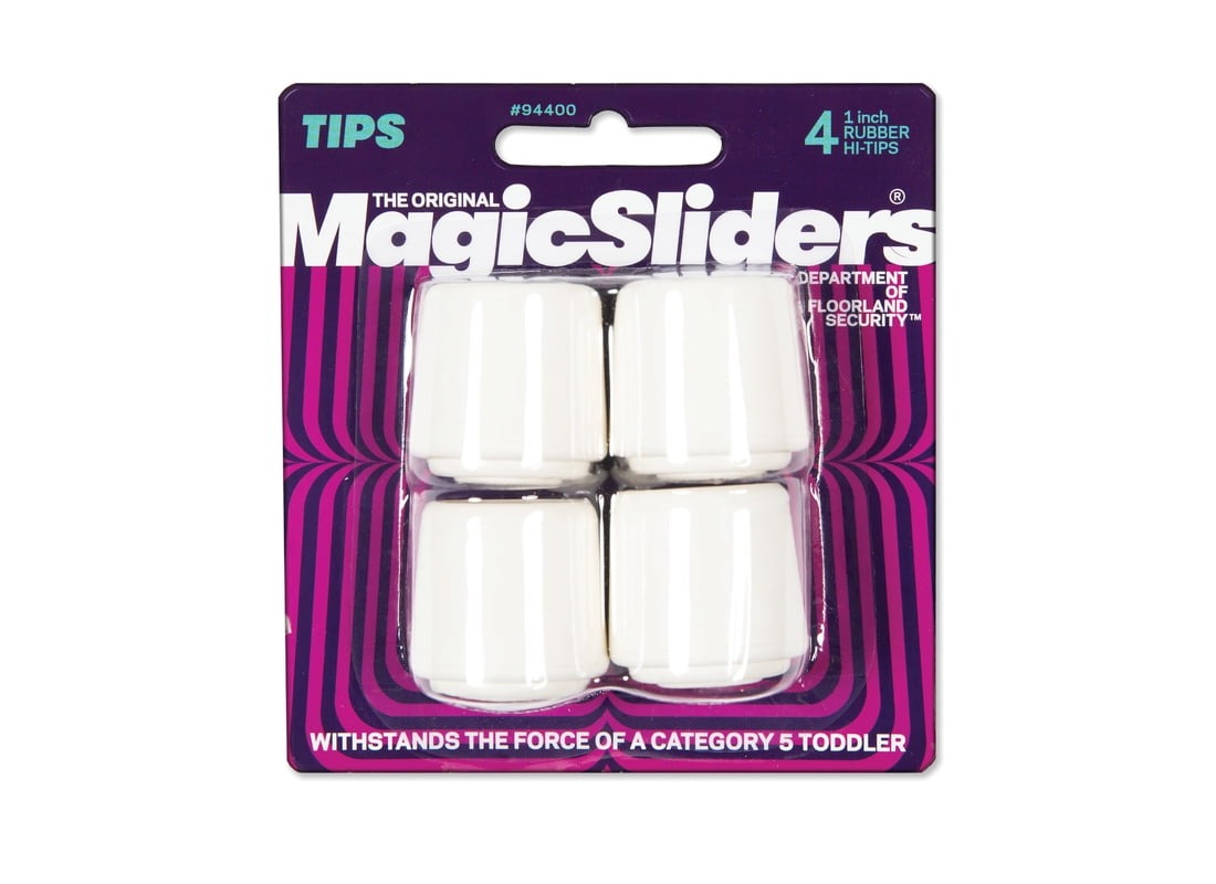 Magic Sliders Rubber Leg Hi-Tip Sliders 1" -White