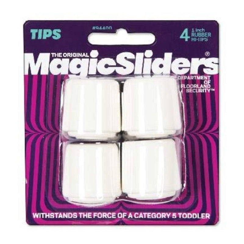 Magic Sliders Rubber Leg Hi-Tip Sliders 1-1/8"- White
