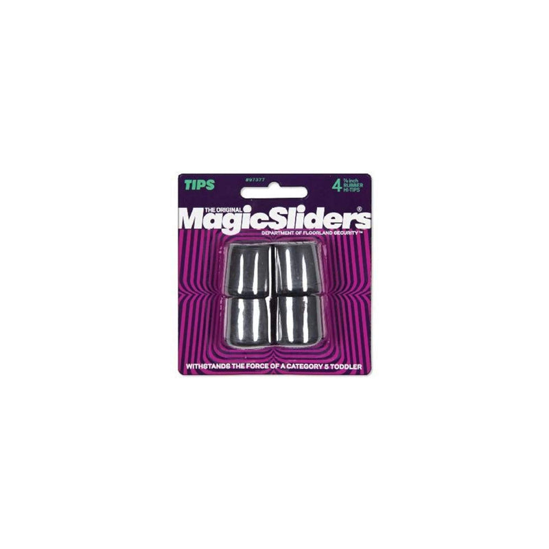 Magic Sliders 4Pc Rubber Leg Tips 7/8" Blk - Black