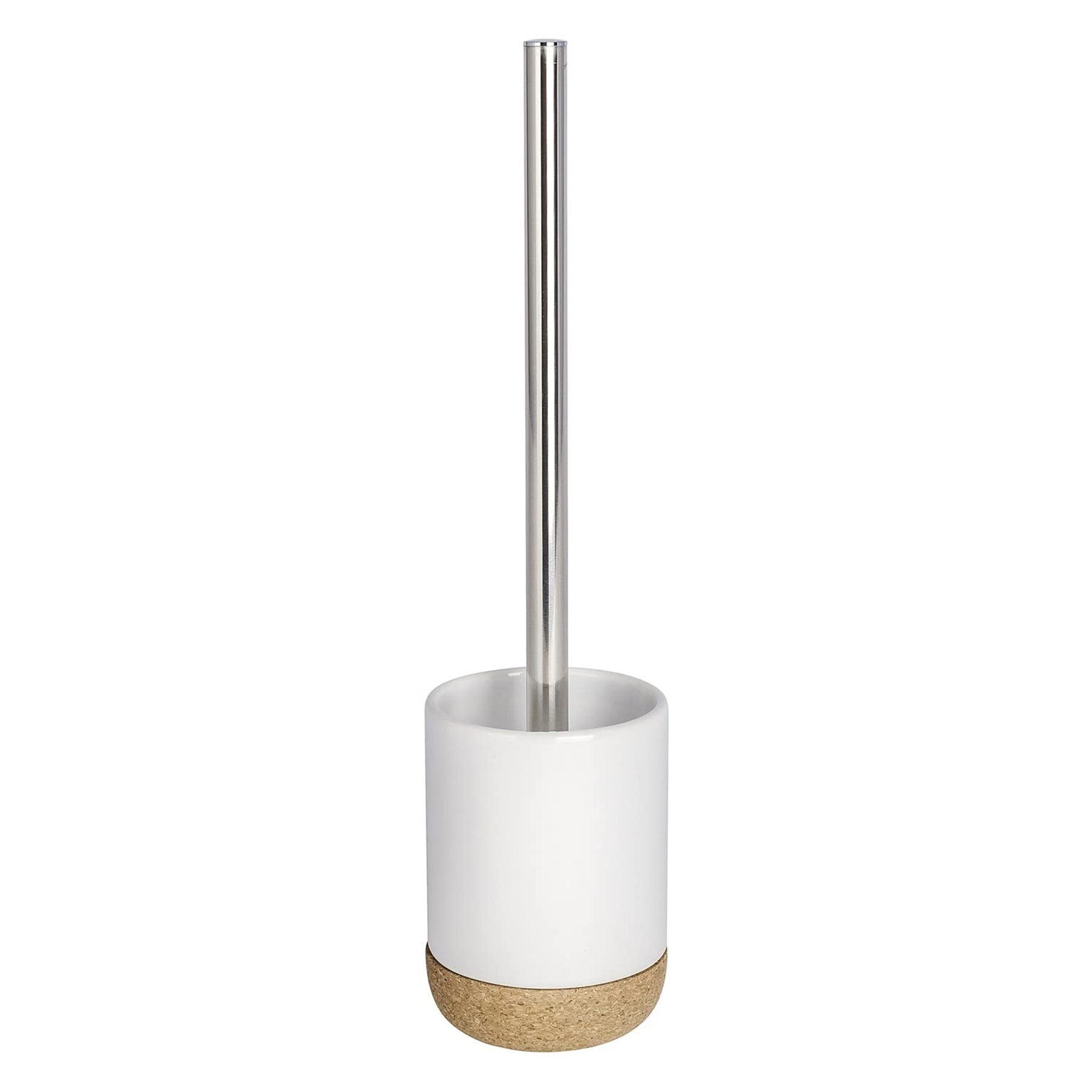 Toilet brush with holder, White