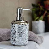Soap Dispenser- White/Silver