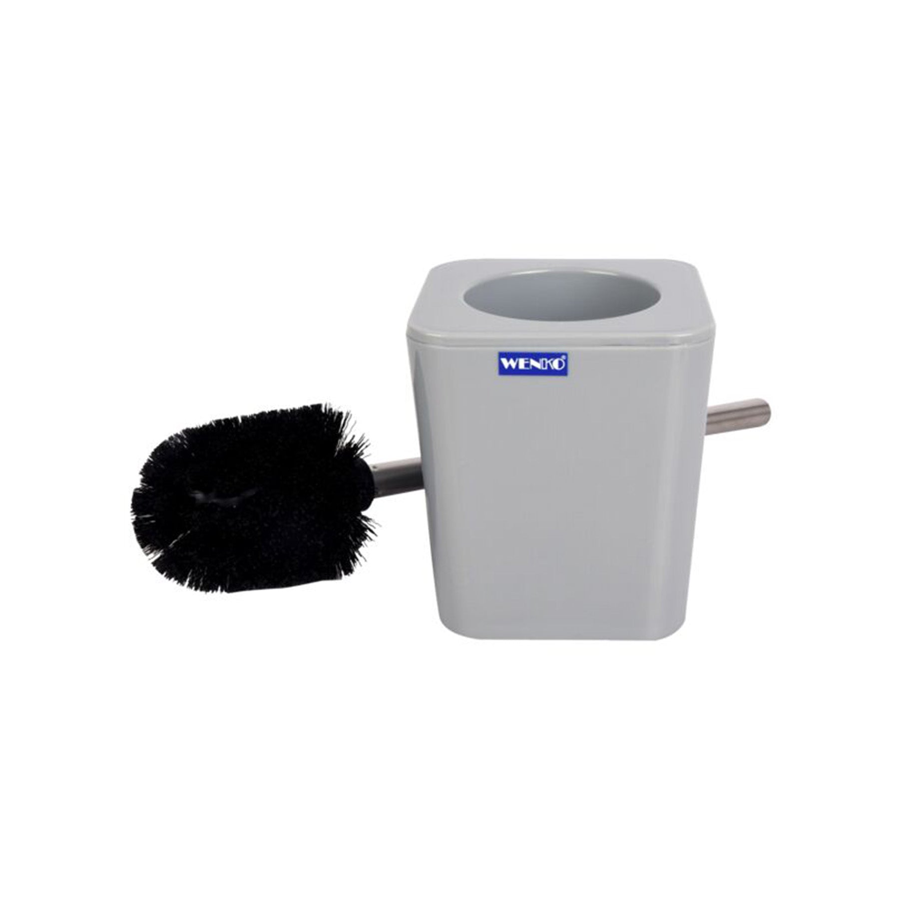 Candy Open Toilet Brush and Holder, Grey, 11.5 x 11.5 x 39 cm