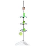 Wenko Telescopic Corner Shelf, Shiny – Premium - Silver