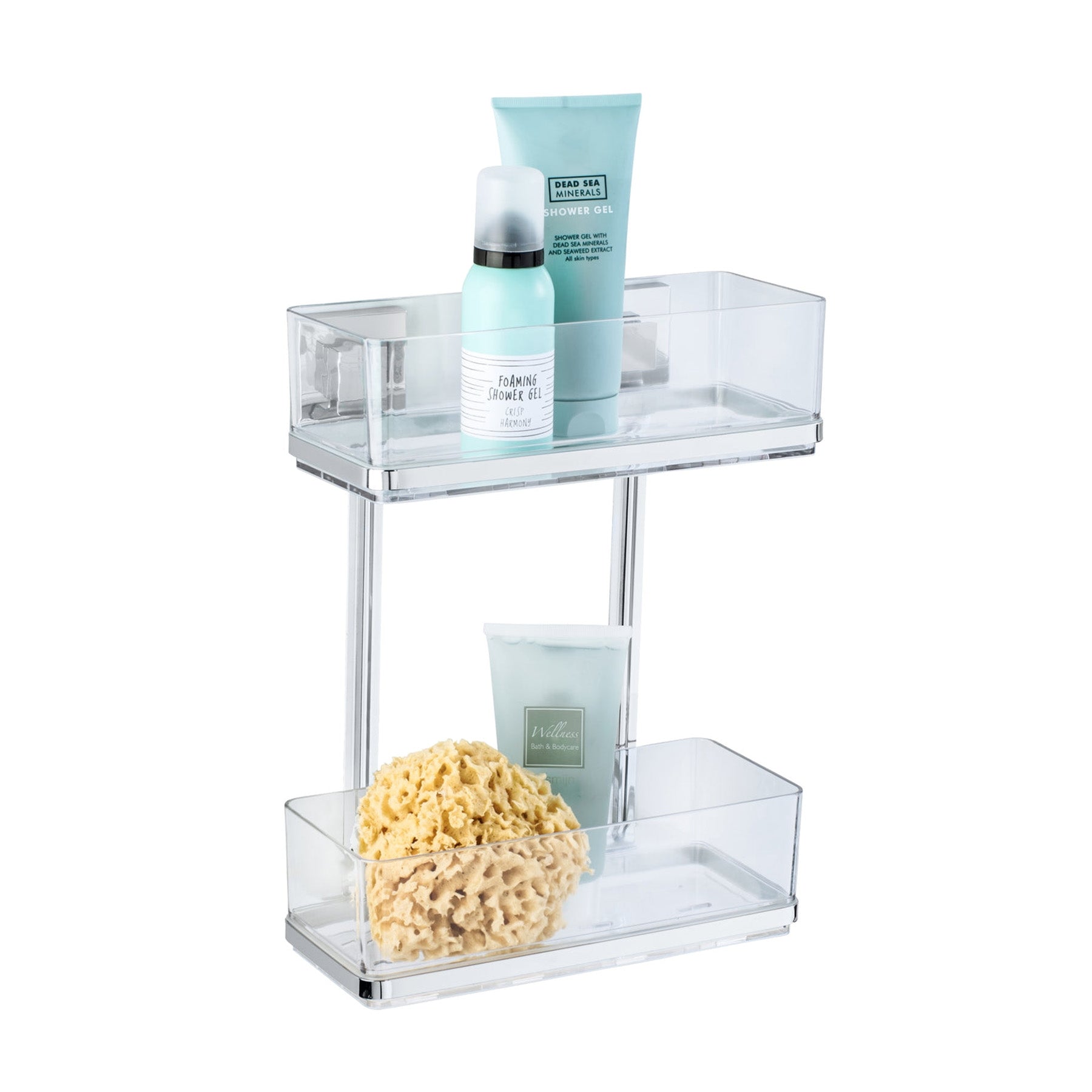 2-Teir Bathroom Shelf, Silver