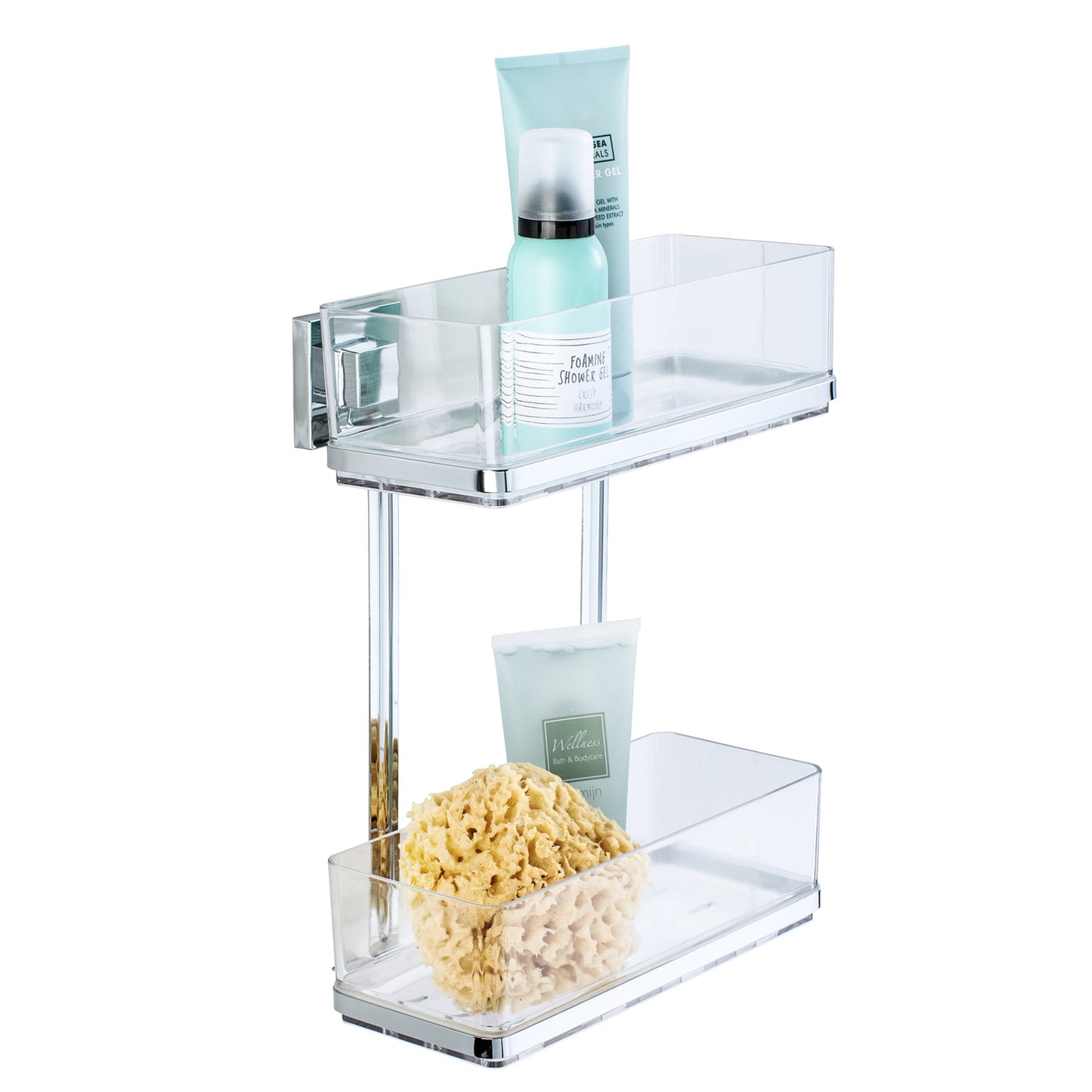 2-Teir Bathroom Shelf, Silver