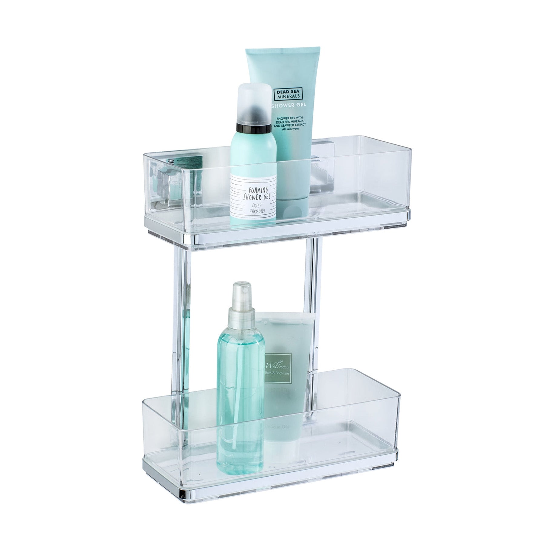 2-Teir Bathroom Shelf, Silver