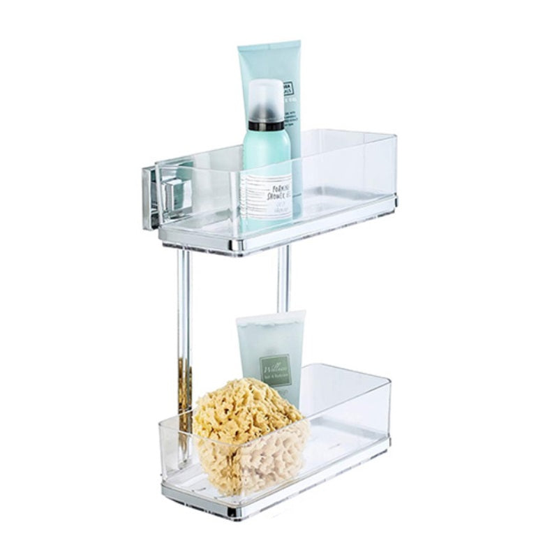 2-Teir Bathroom Shelf, Silver