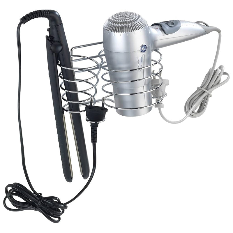 Wenko Hair Dryer & Hair Iron Holder Classic Chrome - Silver