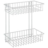 Wenko Classic Wall Rack With 2 Shelves - Silver