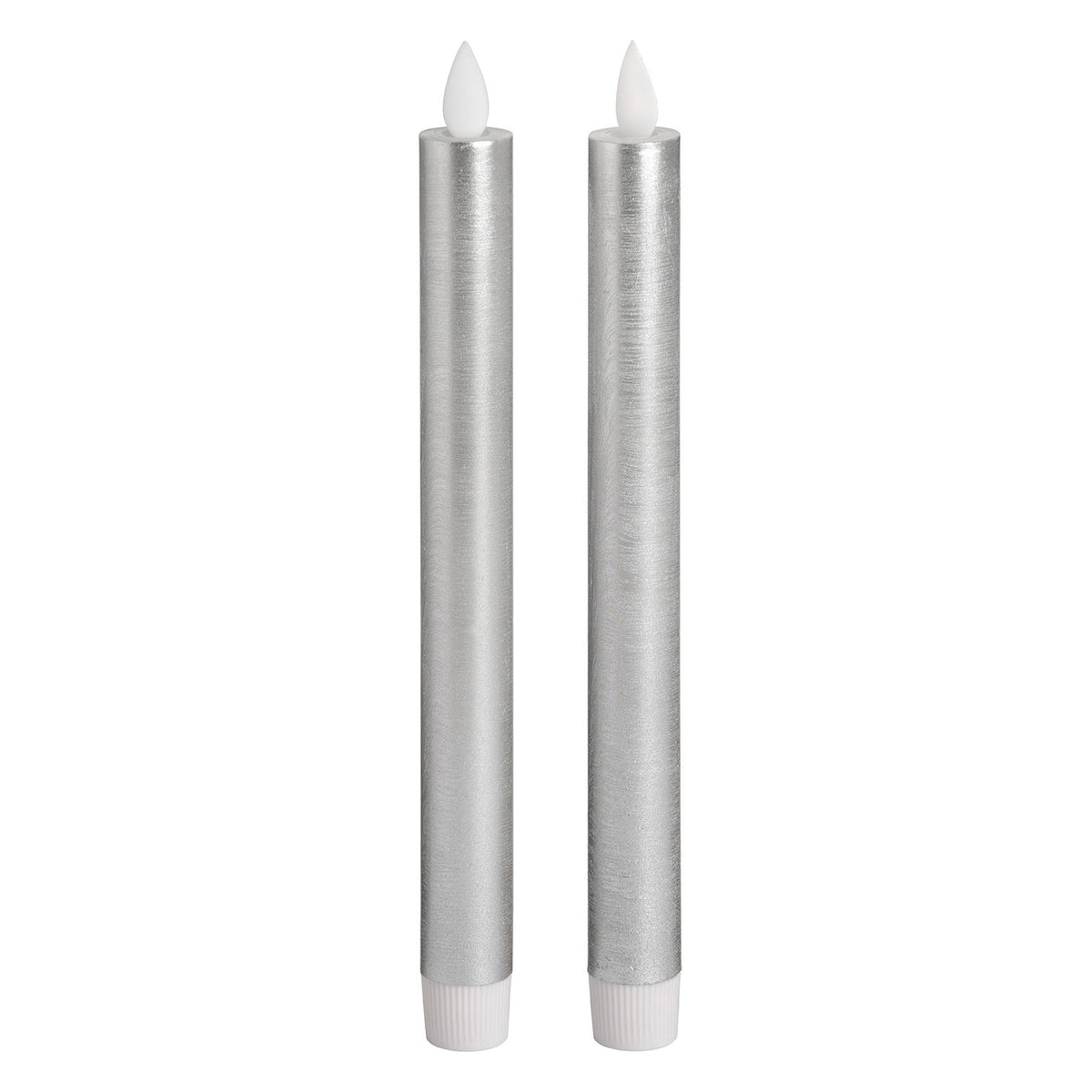 Led candle 2 pc set - Silver