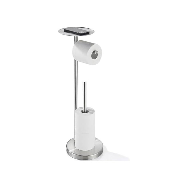 Toilet Caddy Polished Nickel- White 