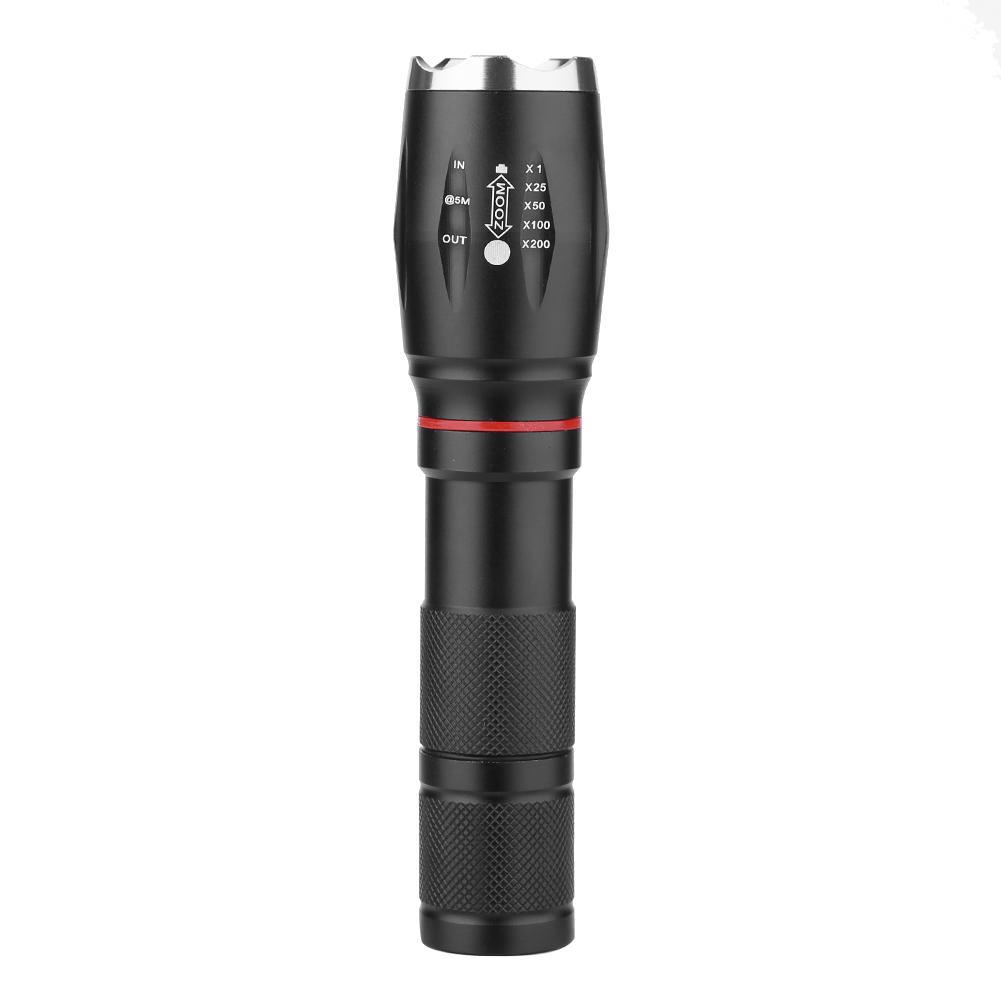 Multi function led flashlight - black