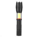 Multi function led flashlight - black