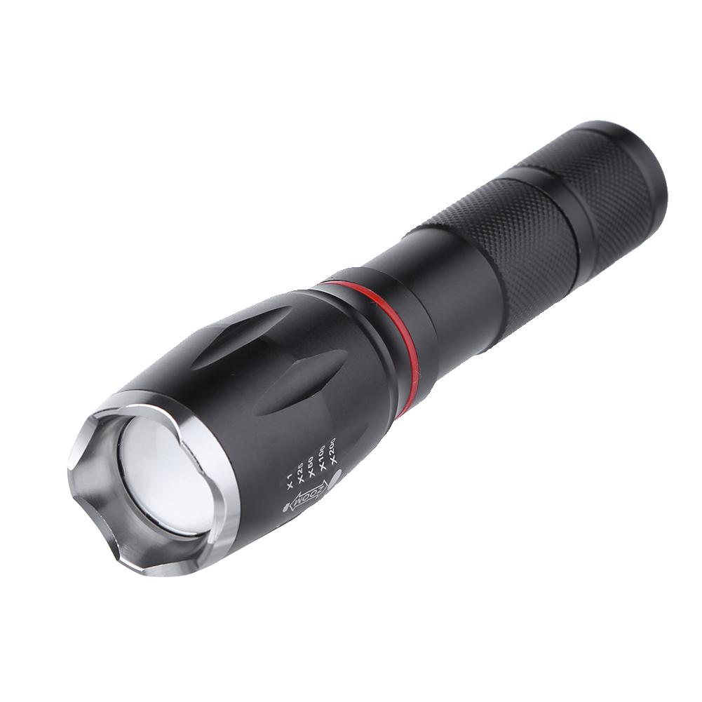 Multi function led flashlight - black