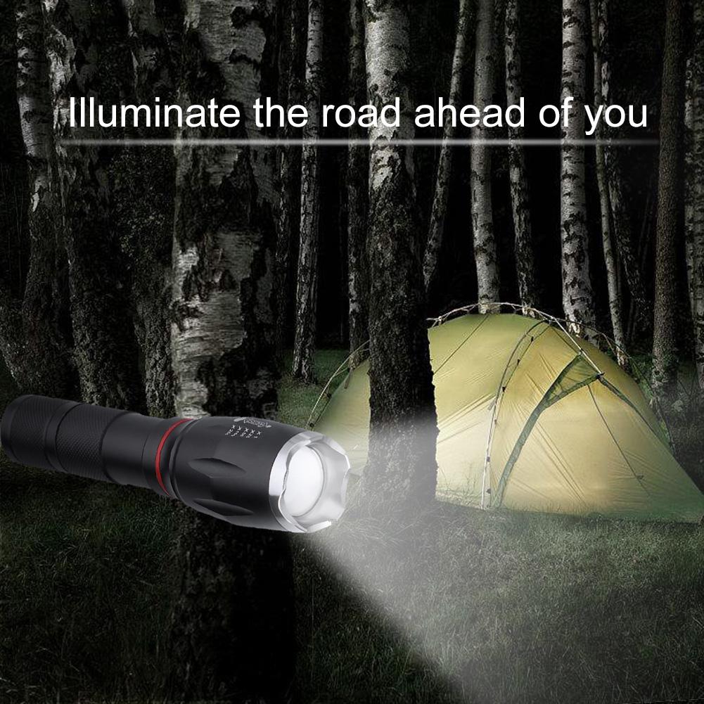 Multi function led flashlight - black