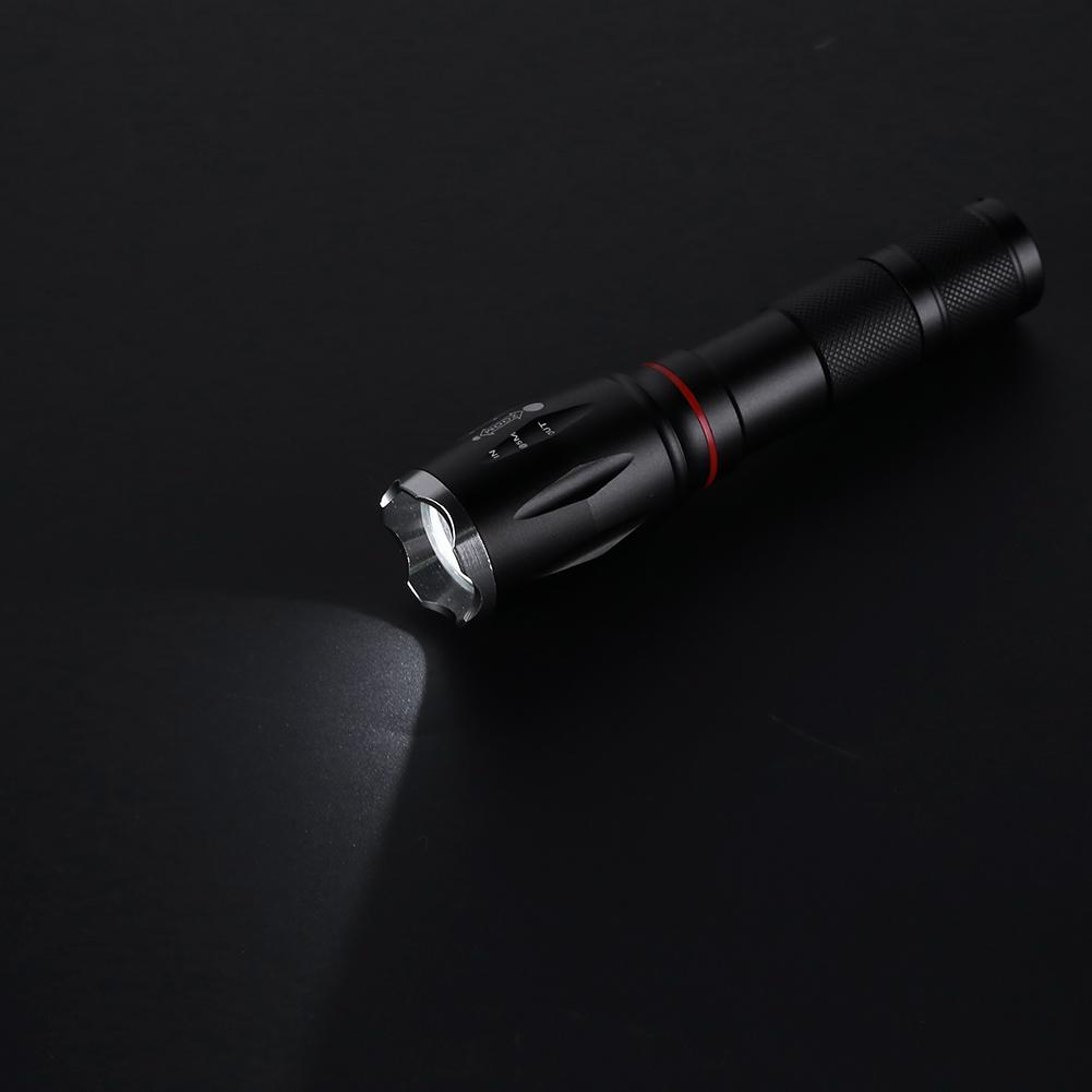 Multi function led flashlight - black