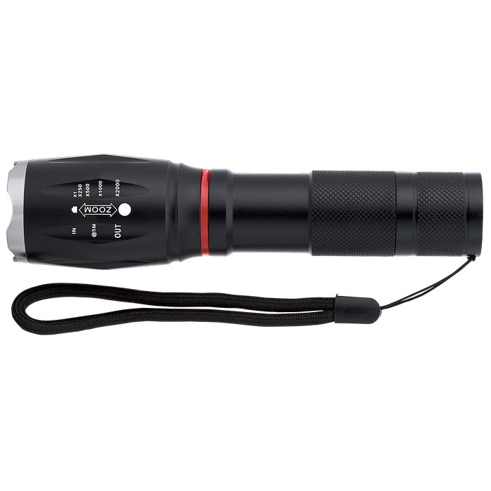 Multi function led flashlight - black