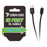 Cobra Cord Charging Cables Usb Type-C - Black