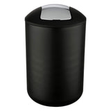 Brasil Black Swing Cover Bathroom Waste Bin, 6.5 Ltr.