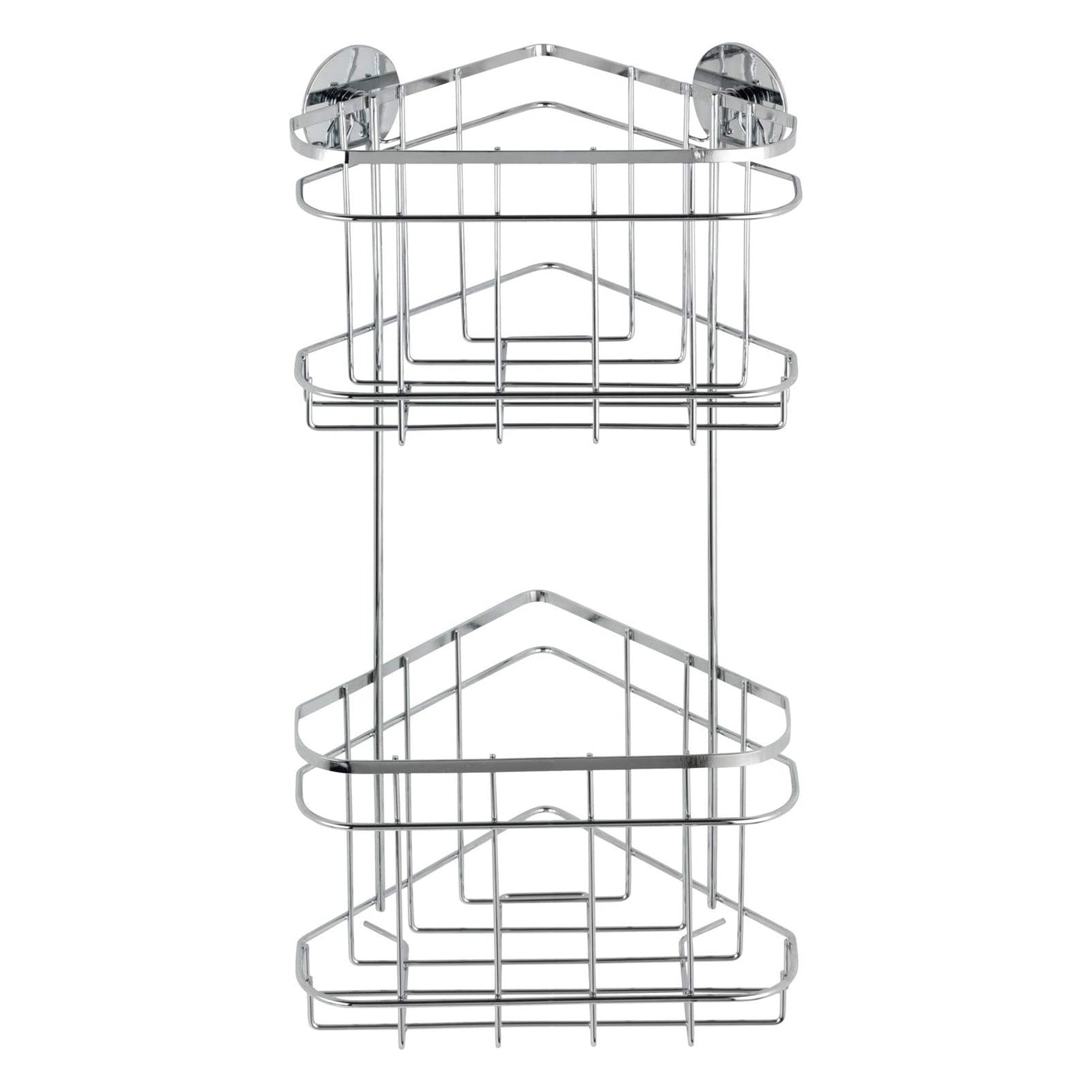 2-Teir Bathroom Corner Shelf, Silver