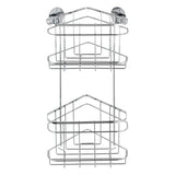 2-Teir Bathroom Corner Shelf, Silver