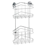 2-Teir Bathroom Corner Shelf, Silver