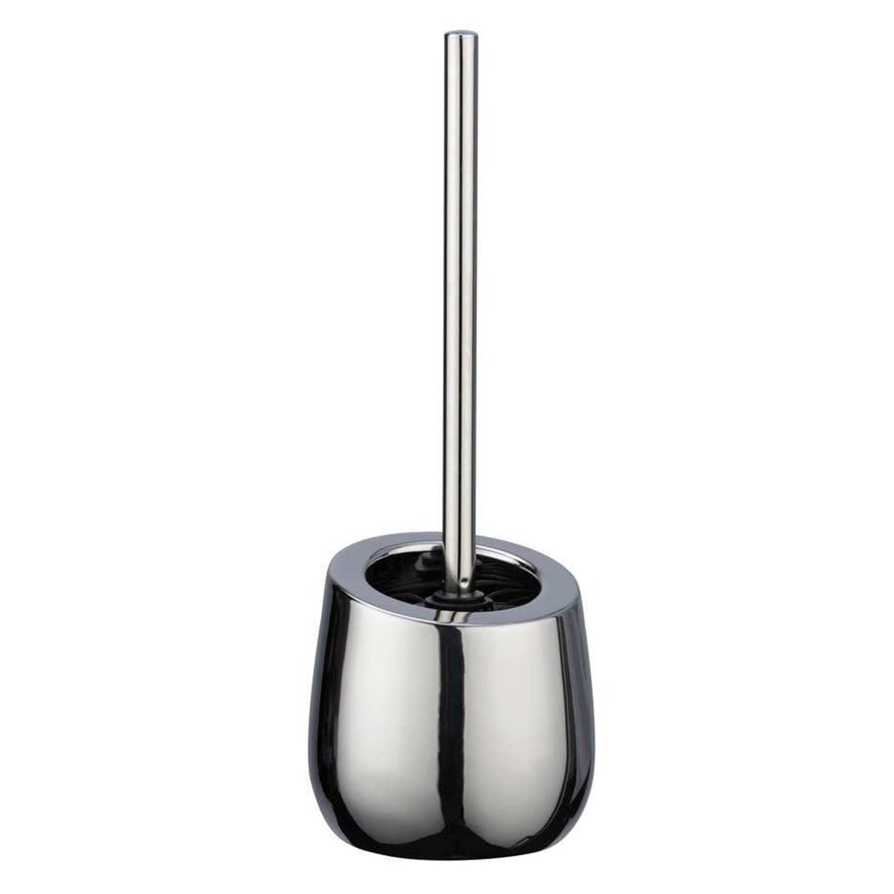 Toilet brush with holder, Silver