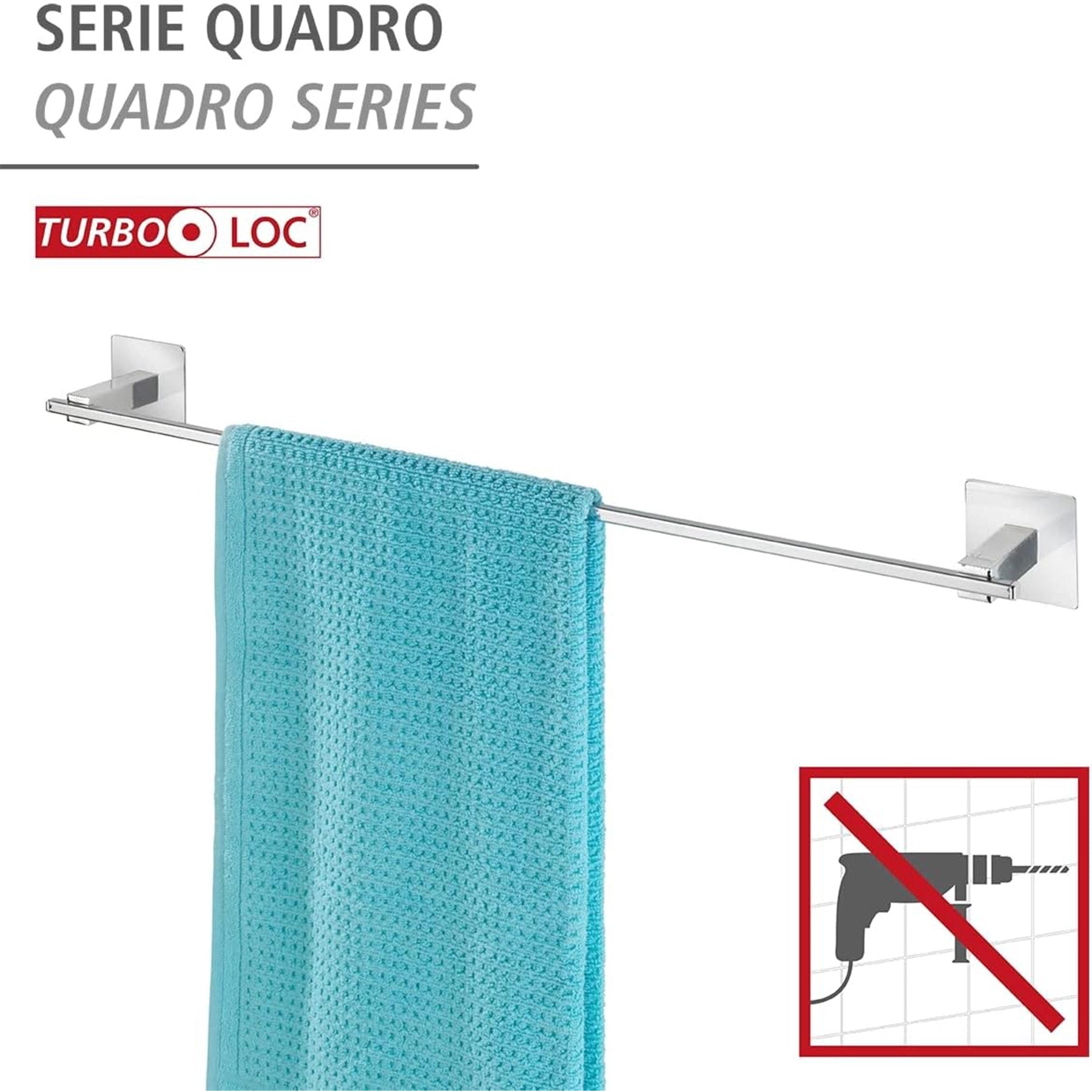 Uno Quadro Stainless Steel Bath Towel Rail