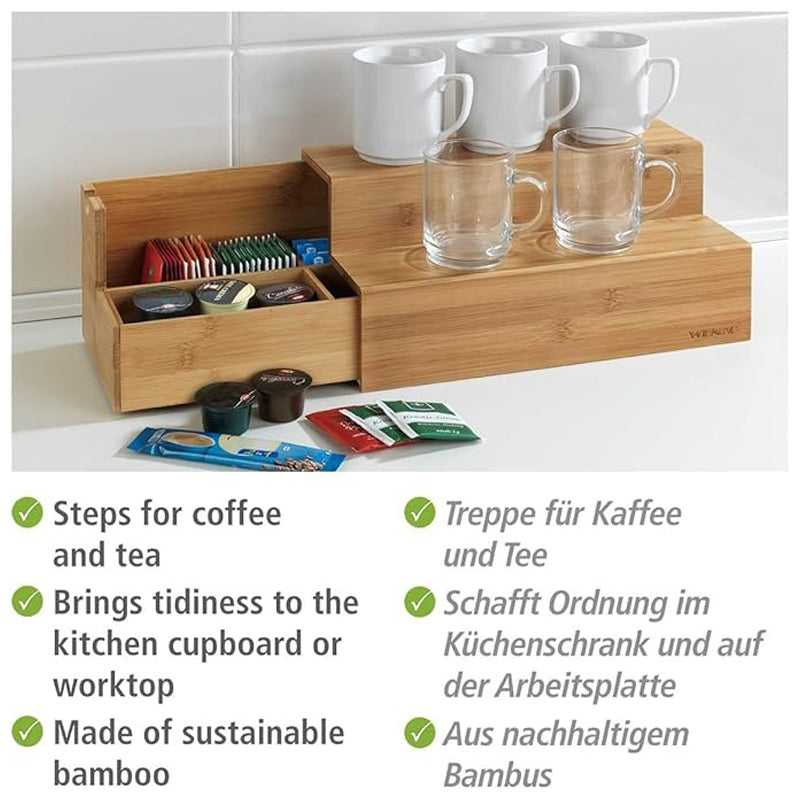 Wenko Bamboo Steps For Coffee& Tea -Brown