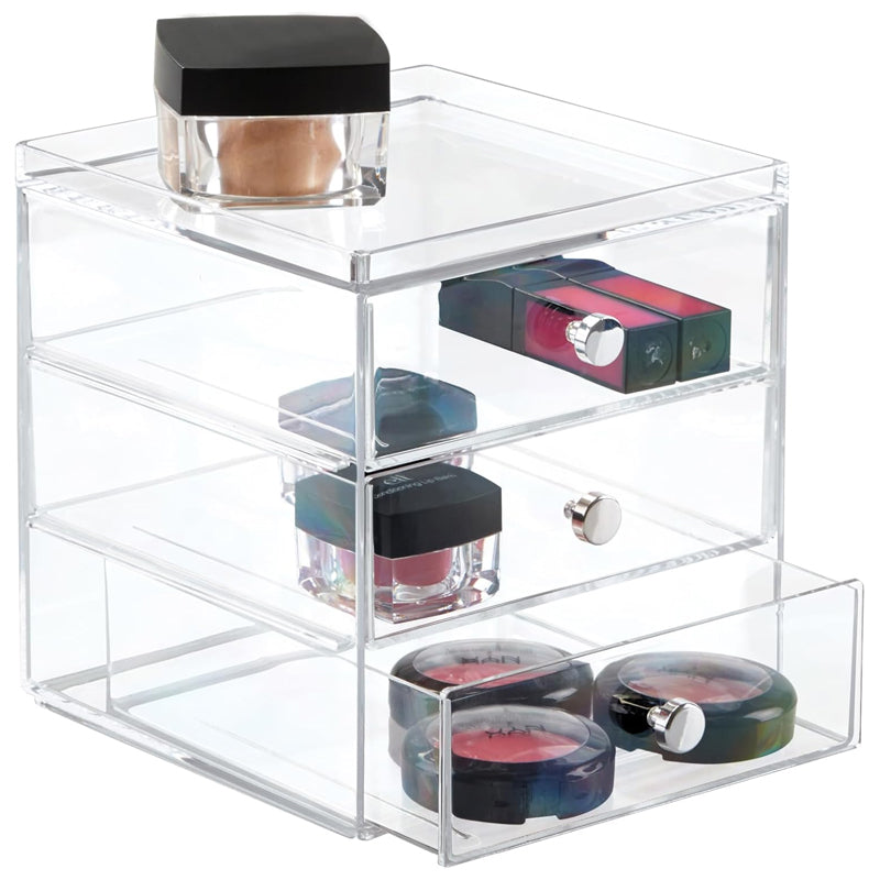 Idesign Drawers Three Drawer-Clear