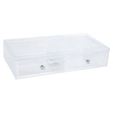 Idesign 2-Drawer Wide Organizer-Clear