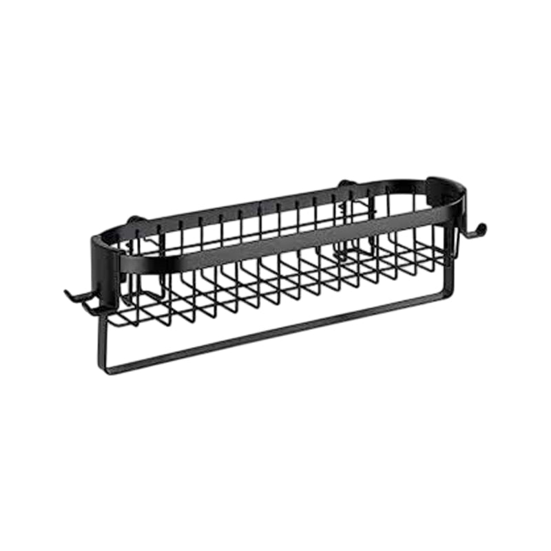 Wenko Wall Shelf With Hooks Classic Plus - Black