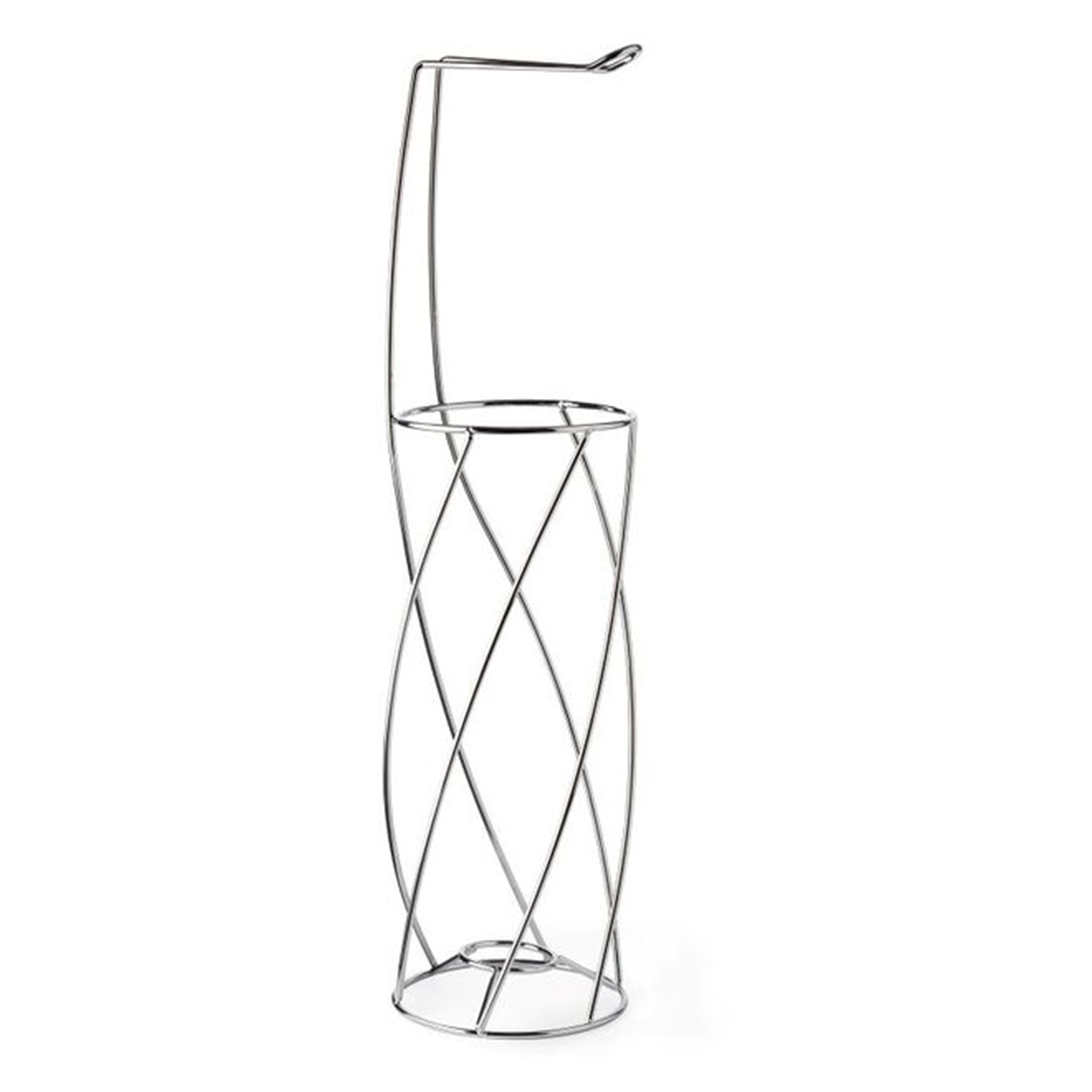 Twist toilet caddy, chrome