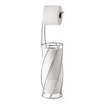 Twist toilet caddy, chrome