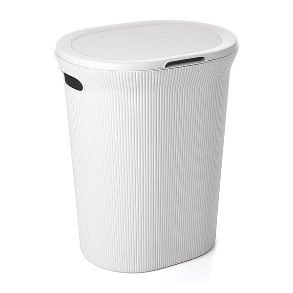 Laundry Basket with lid - White