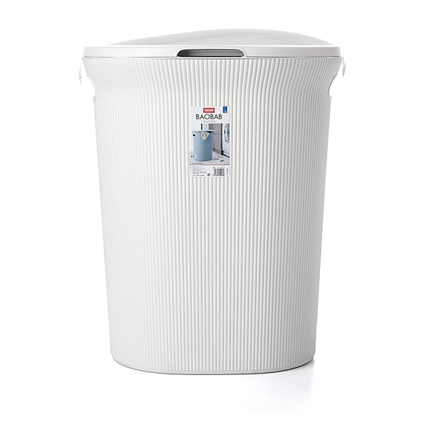 Laundry Basket with lid - White