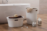 Laundry Basket with lid - White