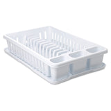 Dish drainer with tray - White