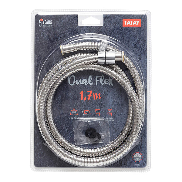 Shower hose dual flex, Silver