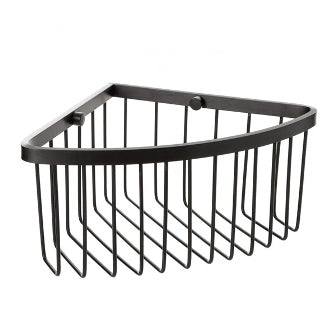 Corner Aluminium Storage Basket 20 x 20 x 11.5 cm- Black
