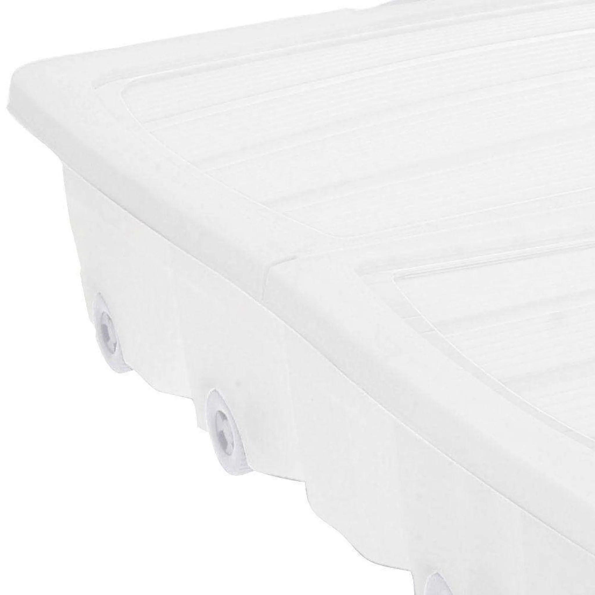 Storage box with lid & Wheels - white