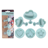 La Cucina 3Pc Plunger Cutters Pack-Turquoise
