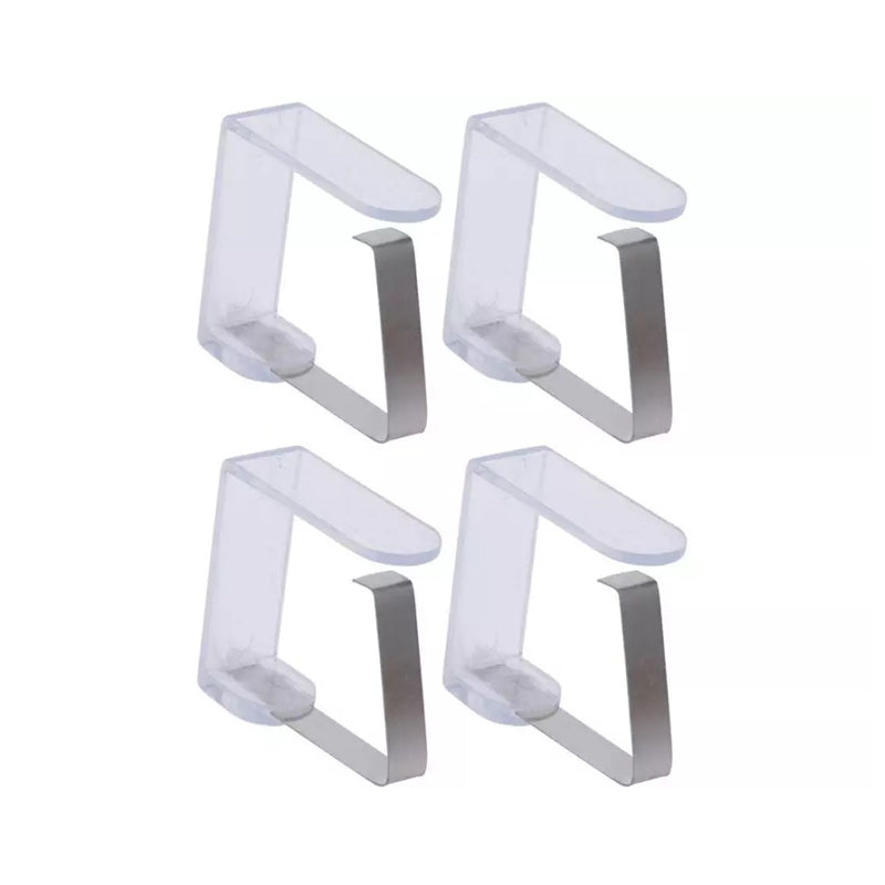 4Pc Table Cloth Clamp -Silver