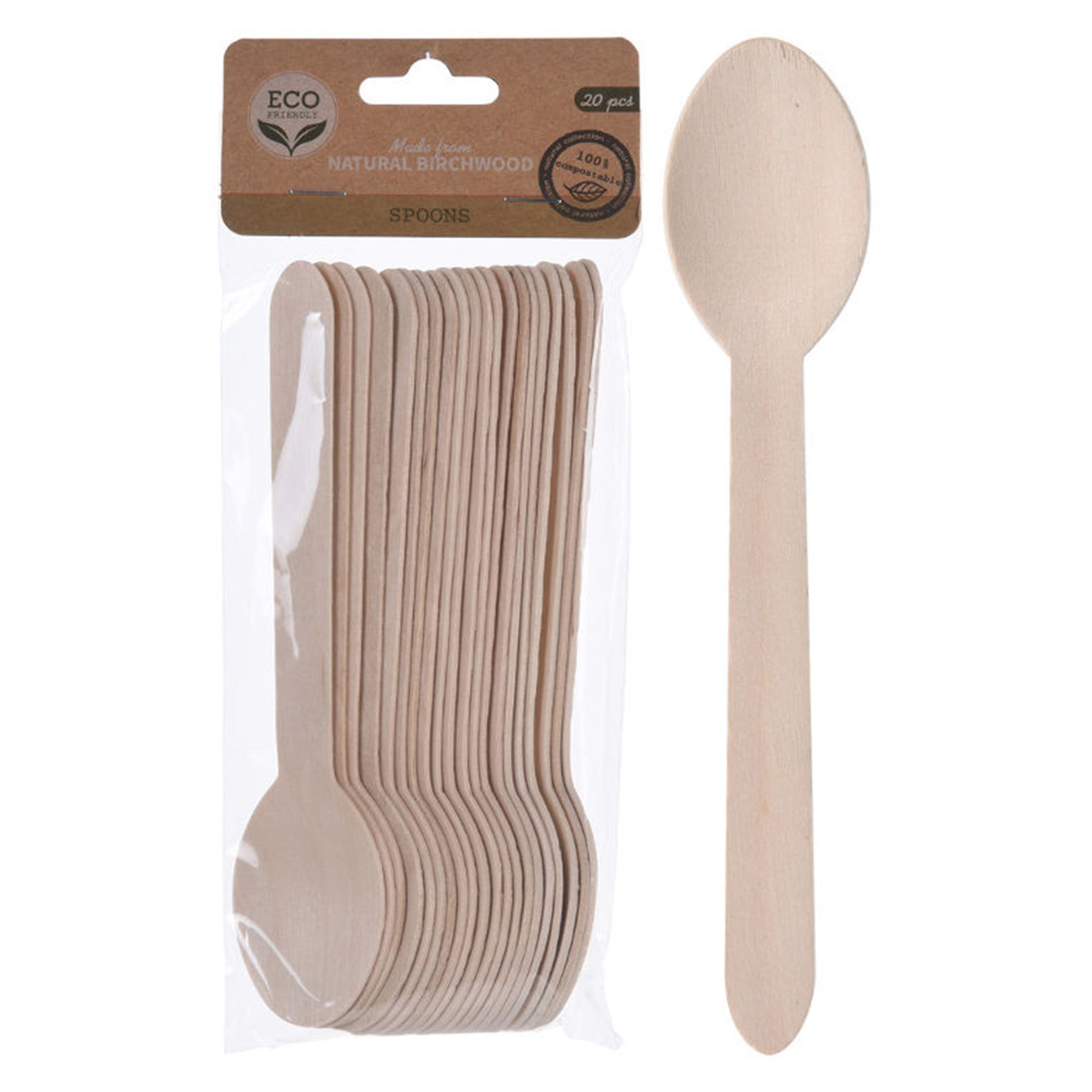 Spoon Wood Set - 20 pcs