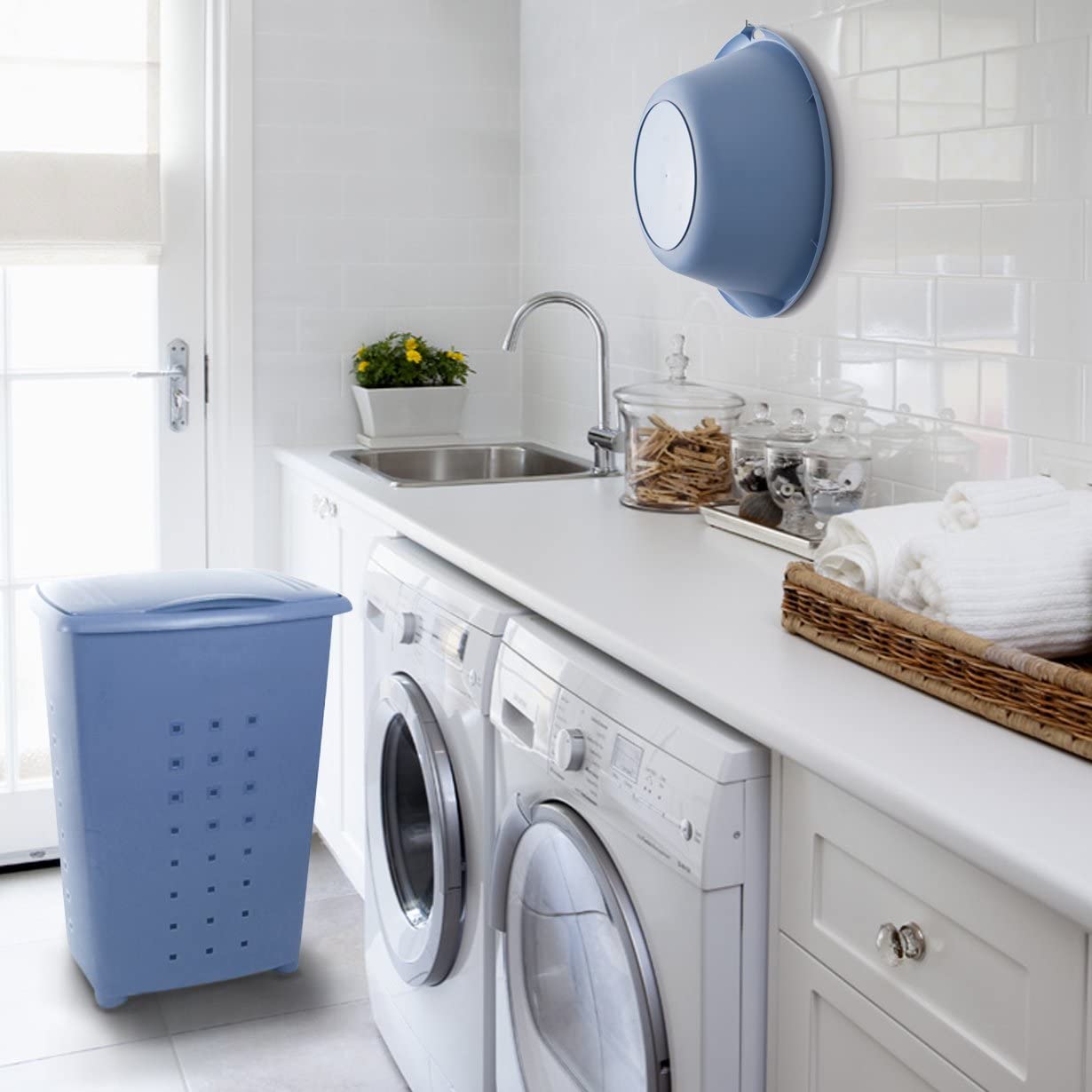 Linen Basket - Blue