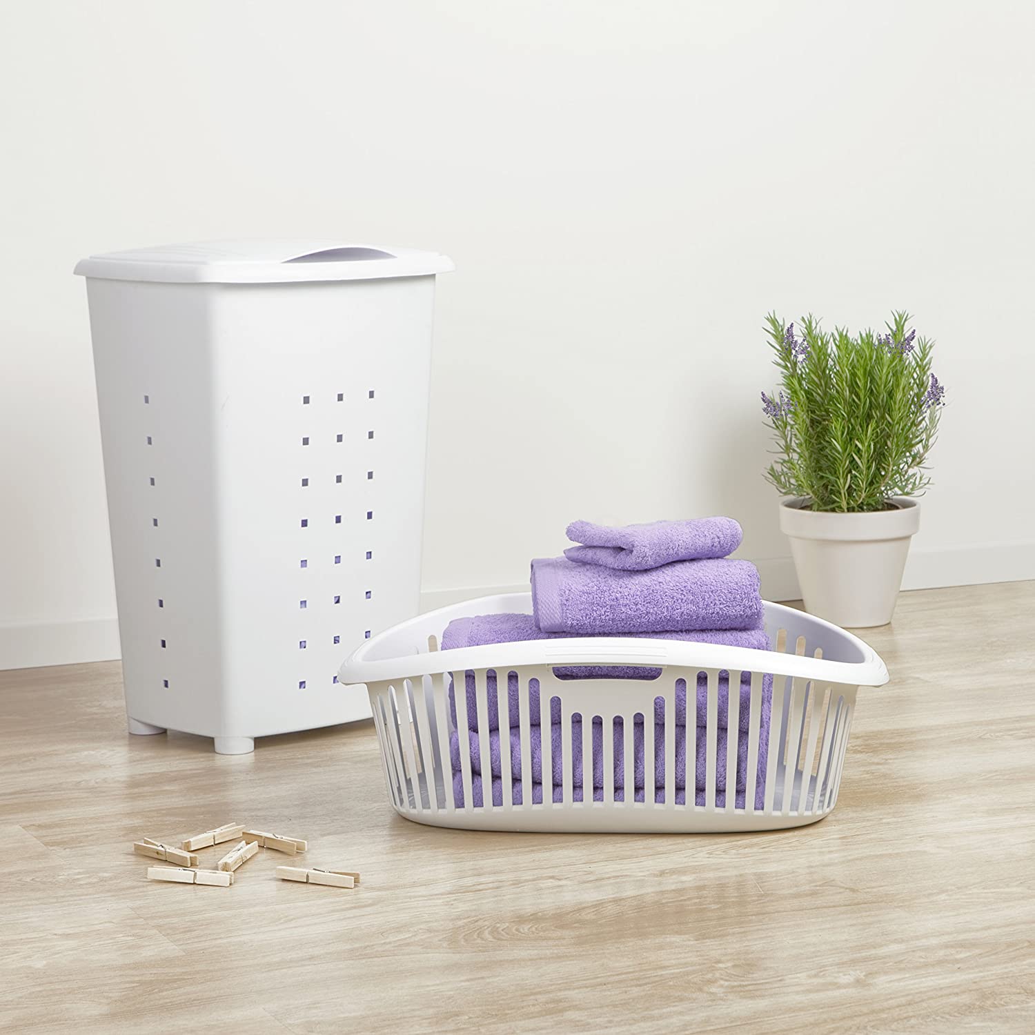 Linen Basket - White