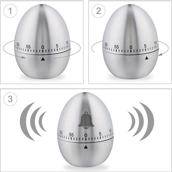 Egg timer, Silver