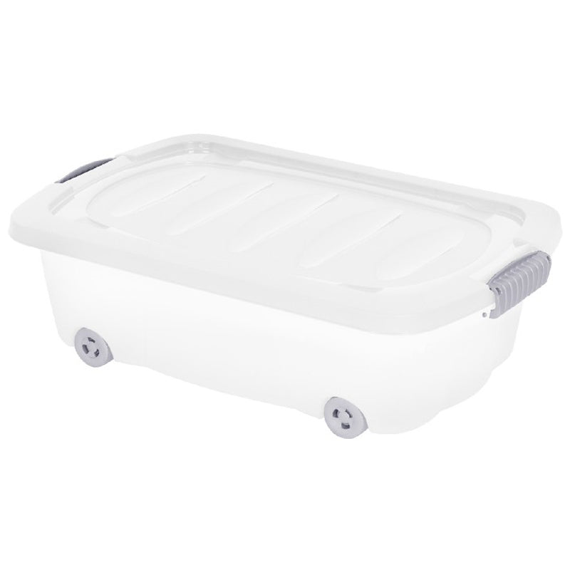 Storage Box W/Wheel 24Ltr - White